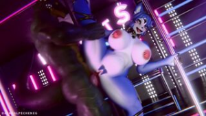 Krystal at the nightclub - ﻿3D animation on Crohasit