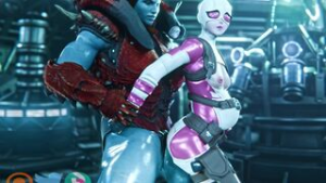 Lady Hellbender X Gwen – [Futa/Fem] [NuttyTouch] - ﻿3D animation on Crohasit