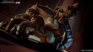 Lara croft dominated by tentacles - Tomb Raider animation on Crohasit