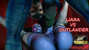 Liara Vs Qutlander [26RegionSFM][4K60FPS] - ﻿3D animation on Crohasit