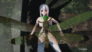 Lilia vs Dragonfly remake - ﻿3D animation on Crohasit
