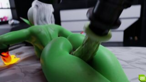 Lord Dominator Tries Out Her New Sextoy (W. background Music) - ﻿3D animation on Crohasit