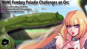 [M4M] Femboy Paladin Challenges an Orc - Asmr animation on Crohasit
