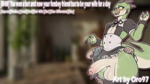 [M4M] You won a bet and now your femboy friend has to be your wife for a day - Asmr animation on Crohasit