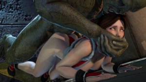 Mai being bred by huge orc cock - Fatal Fury animation on Crohasit