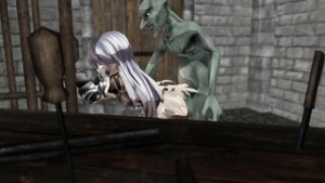 Manicac Goblin fucking the little femboy - ﻿3D animation on Crohasit