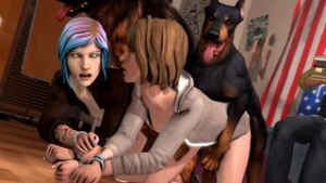 Max & Chloe raped by dogs - ﻿3D animation on Crohasit