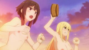 Megumin & Darkness Hotsprings [Nude Filter][damnboyshethicc] - kono subarashii sekai ni shukufuku wo! animation on Crohasit