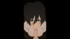 Mikasa Ackerman PoV Blowjob [Khexxi] - Attack on Titan animation on Crohasit