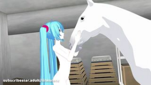Miku X Horse Pt 1 - ﻿3D animation on Crohasit