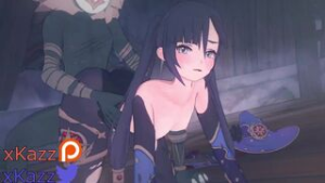 Mona raped by hilichurl from behind doggystyle - Genshin Impact animation on Crohasit
