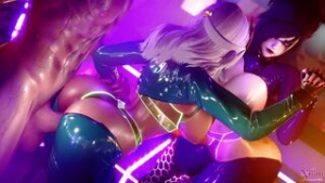 Morgana X Qiyana - ﻿3D animation on Crohasit