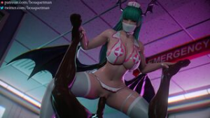 Morrigan infiltrates an ER for some BBC snacks! (blacked)[4k][Bouquetman] - Dark Stalkers animation on Crohasit