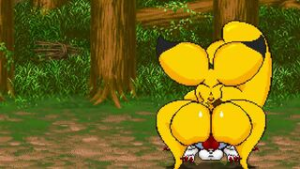 Mugen: Sugar the Pikachu in heat - Mugen animation on Crohasit