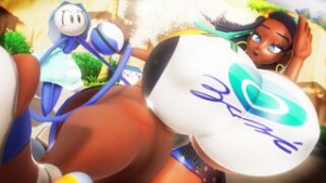 Nessa Water Inflation UNCENSORED w sound! - Pokemon animation on Crohasit