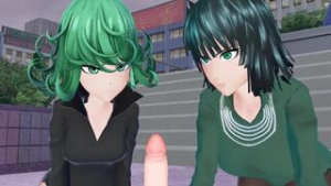 One Punch Man Tatsumaki and Fubuki want to have a Threesome - ﻿3D animation on Crohasit
