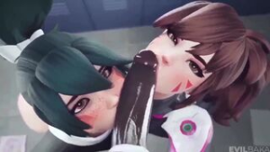 Overwatch BBC Blowjob Compilation - Overwatch animation on Crohasit