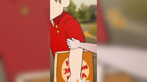 Paying the pizza delivery guy in some different currency - 2D animation on Crohasit