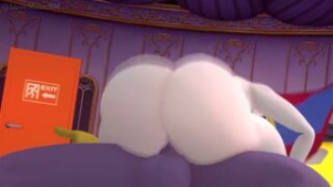 Pomni riding Jax - The Amazing Digital Circus animation on Crohasit