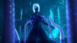 Queen Nualia Played With By Tentacles (noname55) - ﻿3D animation on Crohasit