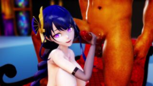 Raiden Ei dancing and Hardcore sex - ﻿3D animation on Crohasit