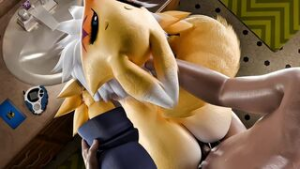 Renamon breeding - ﻿3D animation on Crohasit