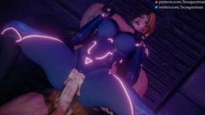 Sarah Restrained Reverse Cowgirl [Bouquetman] - ﻿3D animation on Crohasit
