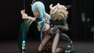 Shenhe ambushed by hilichurls and insect (Miaoshaquan) - ﻿3D animation on Crohasit
