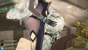Snezhevna X Yelan (1:07) - Genshin Impact animation on Crohasit