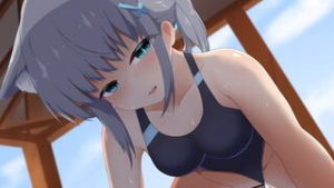 Sunaookami Shiroko [R2H] - blue archive animation on Crohasit