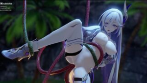 The Tentacles and a Hare - honkai gakuen animation on Crohasit