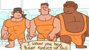 The Wrestling Orgy - 2D animation on Crohasit