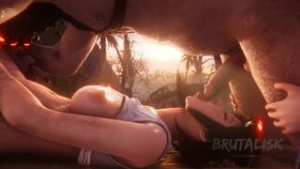 Tifa and Aerith Deep Dive [Brutalisk] - ﻿3D animation on Crohasit