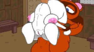 Tom trying out his lucky cat - Animal Crossing animation on Crohasit