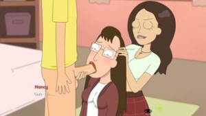 Tricia forced Nancy to suck their friends brother cock - Rick and Morty a Way Back Home animation on Crohasit
