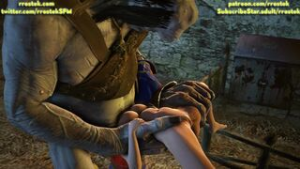 Triss Merigold Captured by giant Cyclop Monster - ﻿3D animation on Crohasit