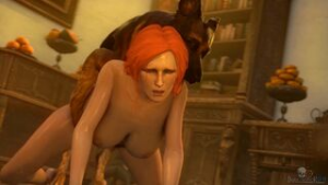 Triss X Dog [Preggo] [Loop] - ﻿3D animation on Crohasit