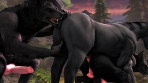Werewolf x horse - ﻿3D animation on Crohasit