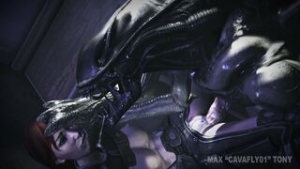 Xenomorphe piledrive FemShepard [Cavafly01] - ﻿3D animation on Crohasit