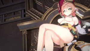 Yanfei & Aether - ﻿3D animation on Crohasit