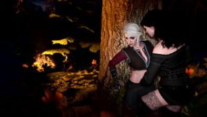 Yennefer stroking Ciri in the forest – DesireSFM - The Witcher animation on Crohasit