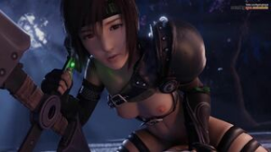 Yuffie Riding [Lazyprocrastinator] - ﻿3D animation on Crohasit