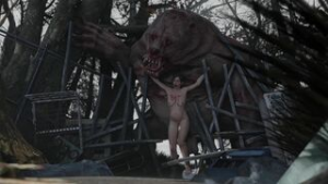 ZMSFM Anna Miller and Mutant Bear (Pregnant) - ﻿3D animation on Crohasit