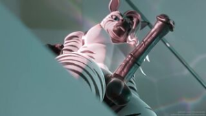 Zebra futa jerk off in the bathroom - ﻿3D animation on Crohasit