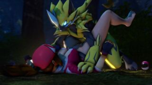 Zeraora pounces on trainer! - Pokemon animation on Crohasit