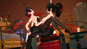 ZhuYuan x Ellen FutaSex (sound) - zenless zone zero animation on Crohasit