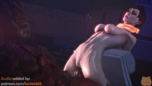 commander_shepard and urdnot_wrex have sex - Mass Effect animation on Crohasit
