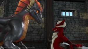 dragons making a cum exchange - ﻿3D animation on Crohasit