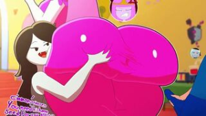 marcy and PB in front of finn - Adventure Time animation on Crohasit