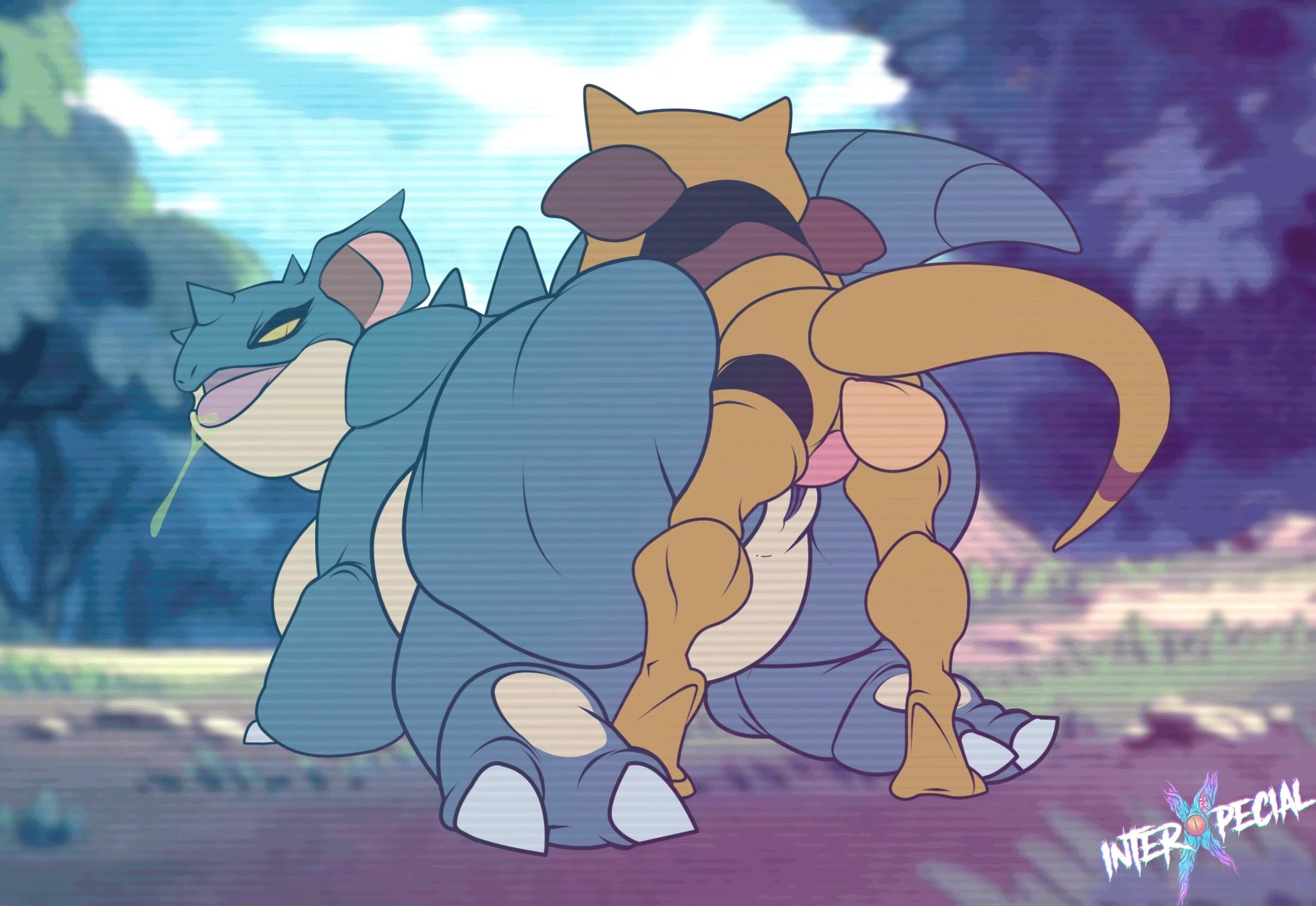 NidoQueen & Abra - Pokemon animation on Crohasit